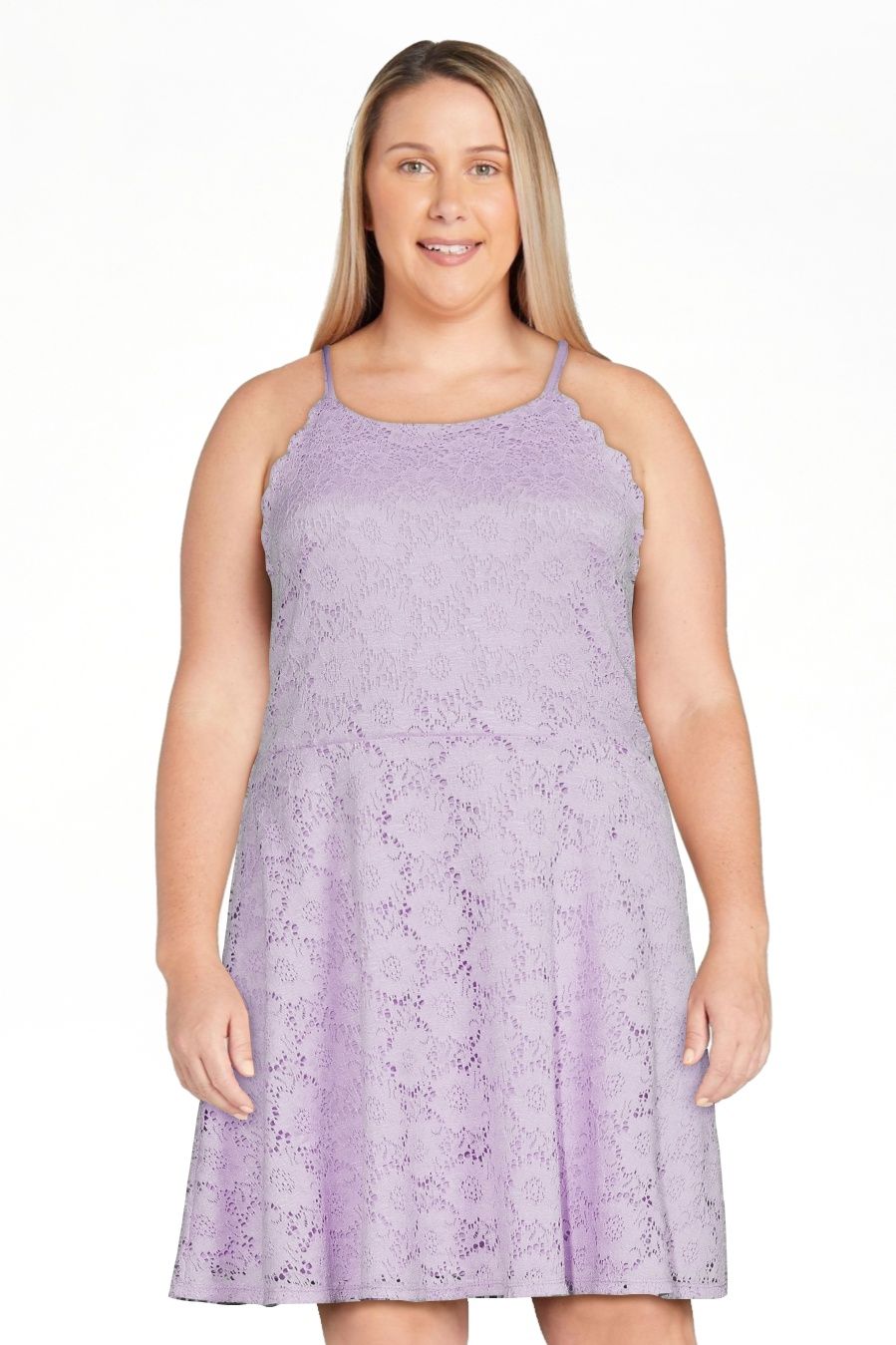 No Boundaries Juniors' High Neck Lace Dress, Sizes XS-XXXL | Walmart (US)