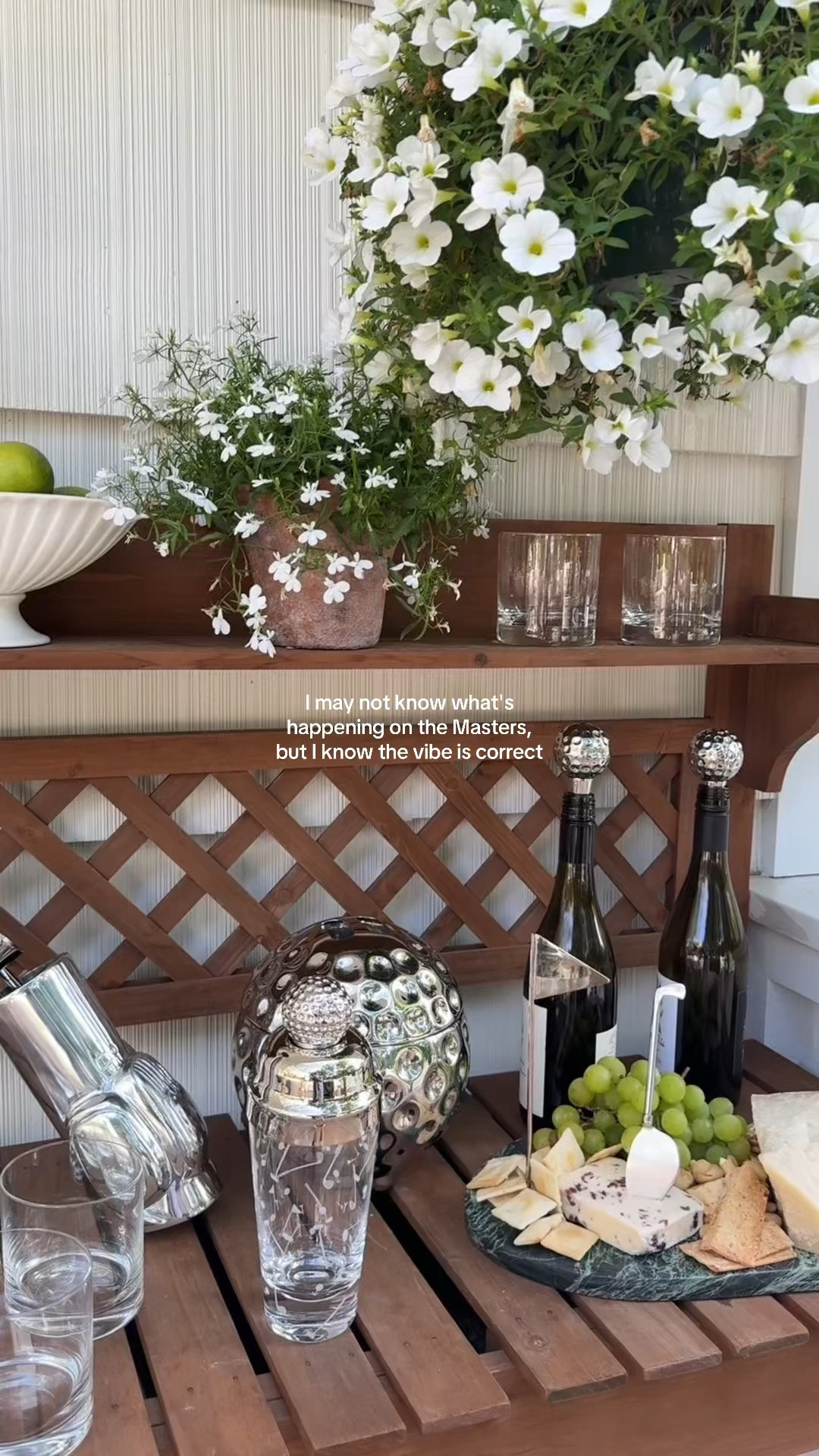 Don't know what's happening on the Masters, but I know I curated a good vibe #masters #potterybarn