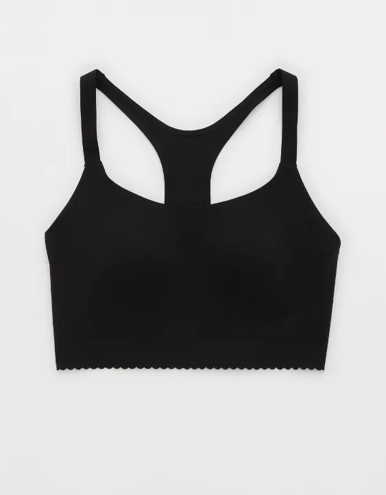 OFFLINE By Aerie Real Me Hold Up! Scallop Sports Bra | American Eagle Outfitters (US & CA)