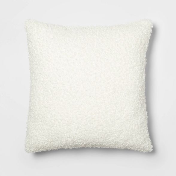 Euro Boucle Decorative Throw Pillow Cream - Threshold™ | Target