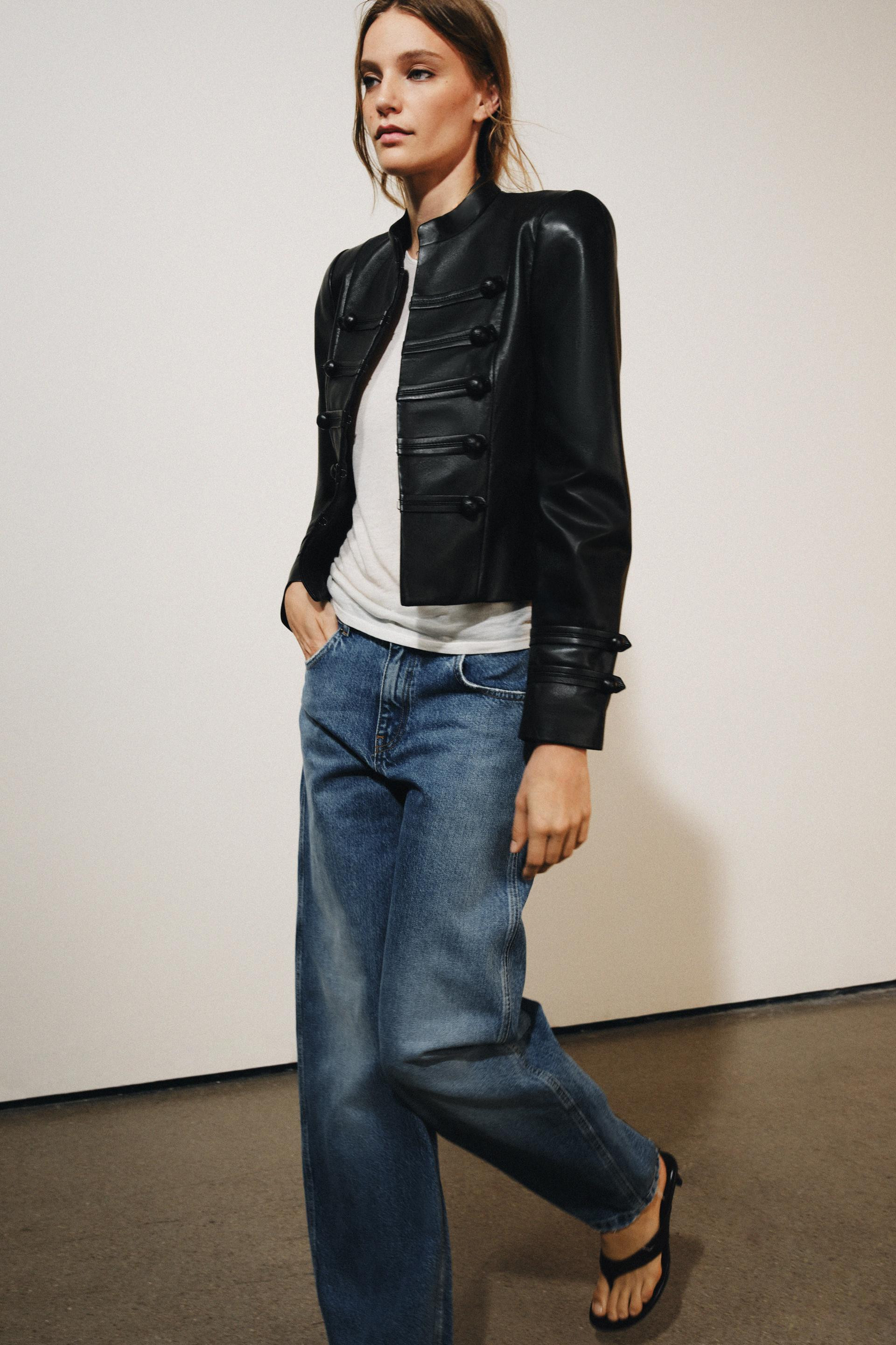 100% LEATHER FROG FASTENING JACKET ZW COLLECTION | Zara US