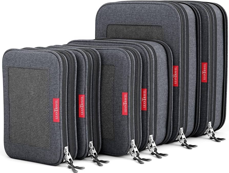 LeanTravel Compression Packing Cubes for Travel Organizers with Double Zipper (6-Pack (2L+2M+2S),... | Amazon (US)