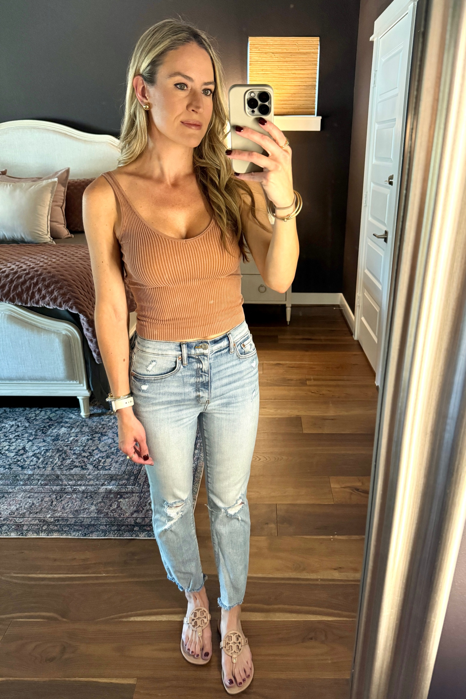 Fall Outfit 🍂 

Wearing fall colors helps those of us in warmer climates feel like it’s fall. These jeans are stretchy and comfortable and can pair well with a suede jacket or denim jacket.  As well as be worn with mules, boots, or booties. 

#everypiecefits

Denim
Jeans
High waisted jeans 

#LTKSeasonal #LTKOver40 #LTKStyleTip