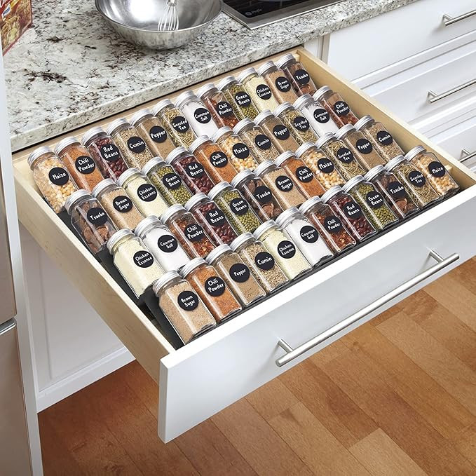 DEWVIE Spice Rack Tray for Drawer - Expandable 13" to 26" Tray Insert, Adjustable 4 Tier Spice Ra... | Amazon (CA)