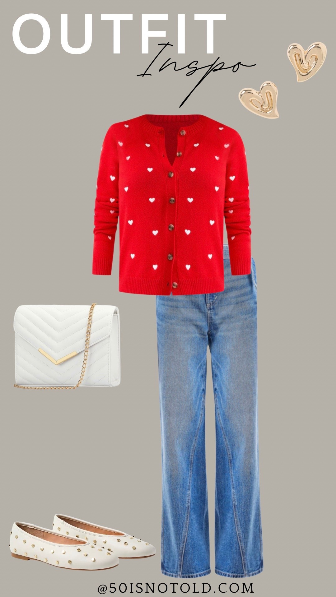 Valentine’s Day outfit inspo! Cozy Valentine’s Day look that is great for the office or date night. Ballet flats | heart cardigan | women’s fashion 

#LTKHoliday #LTKWorkwear #LTKootd