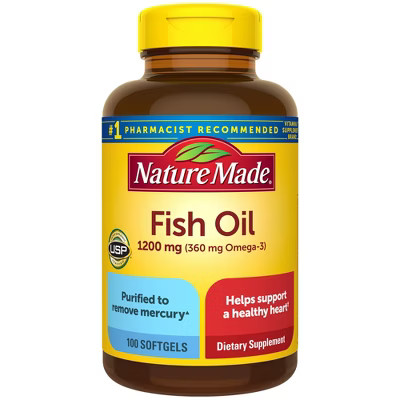 Nature Made Fish Oil Supplements 1200 mg Omega 3 Supplements for Healthy Heart Support Softgels | Target