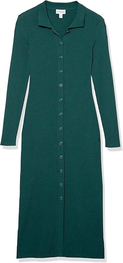 The Drop Women's Jaxon Rib Button Down Sweater Dress | Amazon (US)