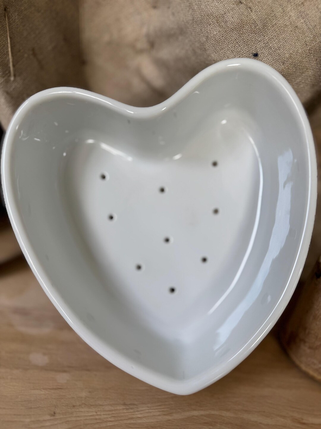 Vintage Apilco Heart Porcelain Cheese Mold | French Farmhouse Decor - Etsy | Etsy (US)