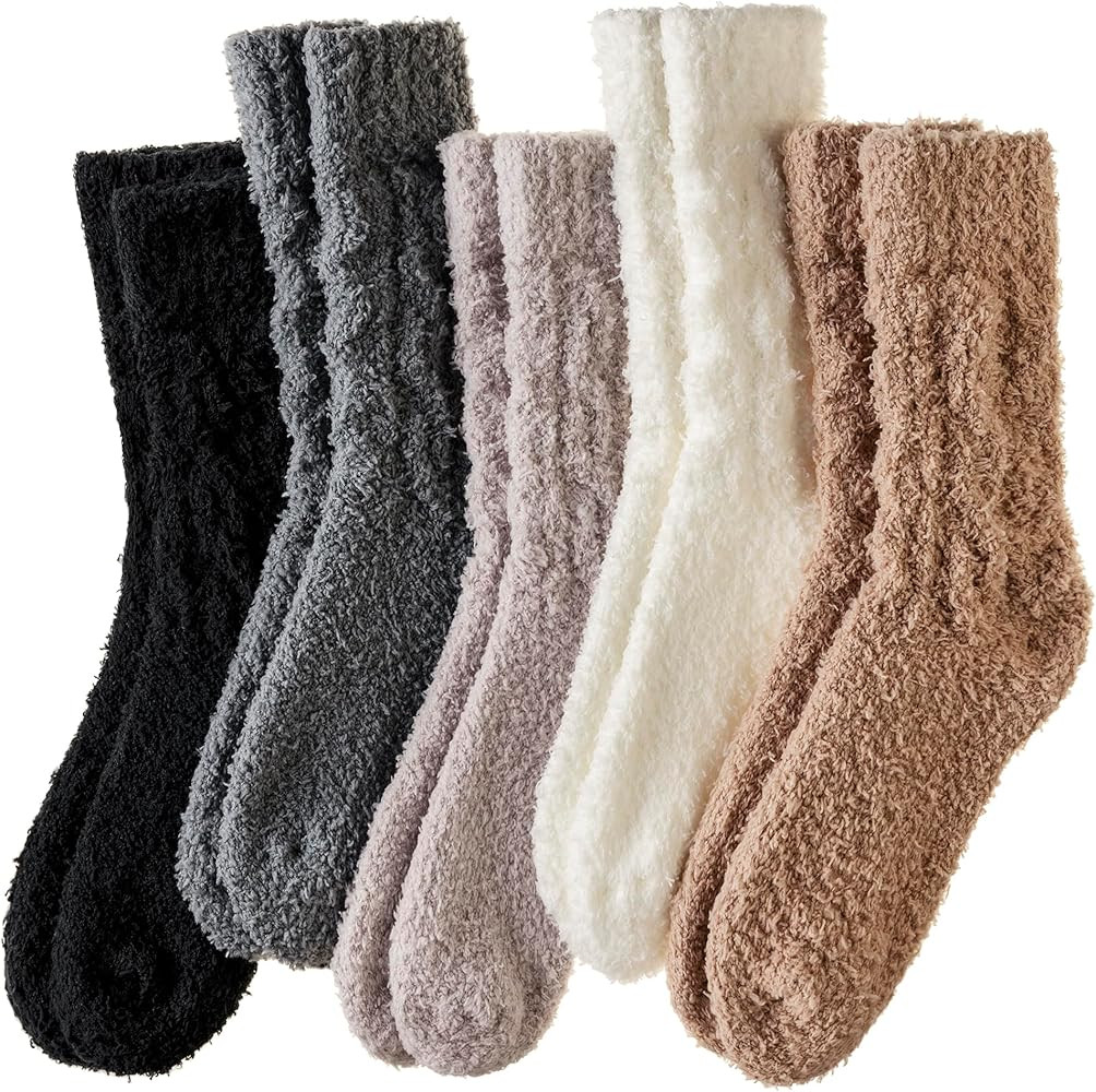 WEVIAS Womens Fuzzy Socks Slipper Fluffy Comfy Cozy Winter Soft Warm Fleece Valentines Day Cabin ... | Amazon (US)