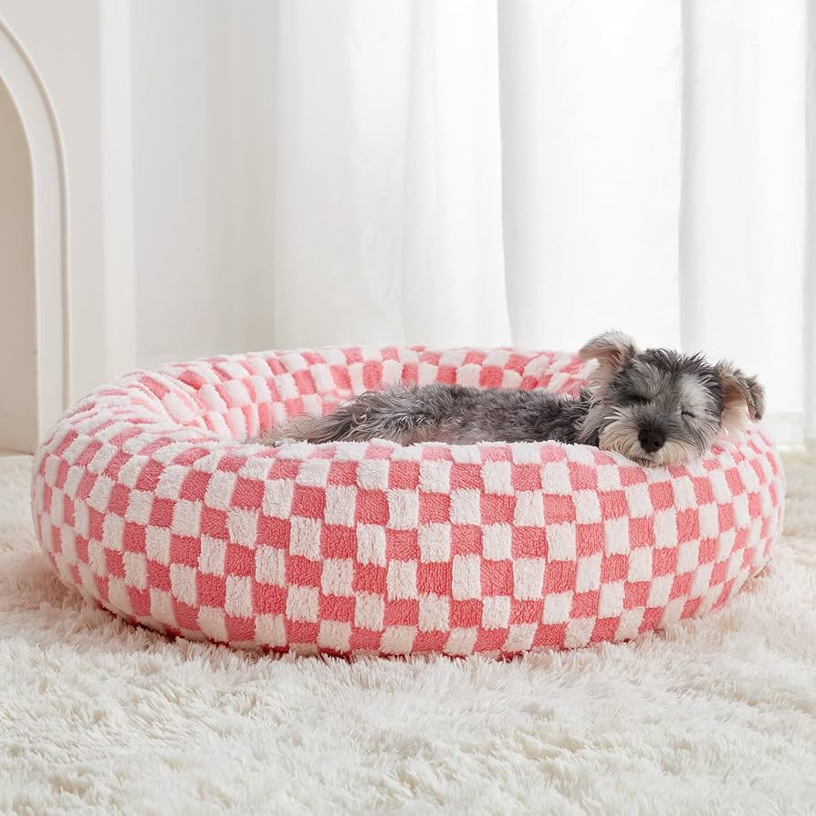 BFPETHOME Donut Dog Beds for Small Dogs, Cute Small Dog Bed for Puppy and Kitten, Round Calming P... | Amazon (US)