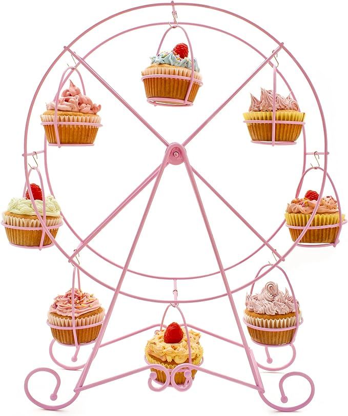 Zoie + Chloe Ferris Wheel Cupcake Stand - Decorative Cupcake Holder for Parties - Spinning Displa... | Amazon (US)