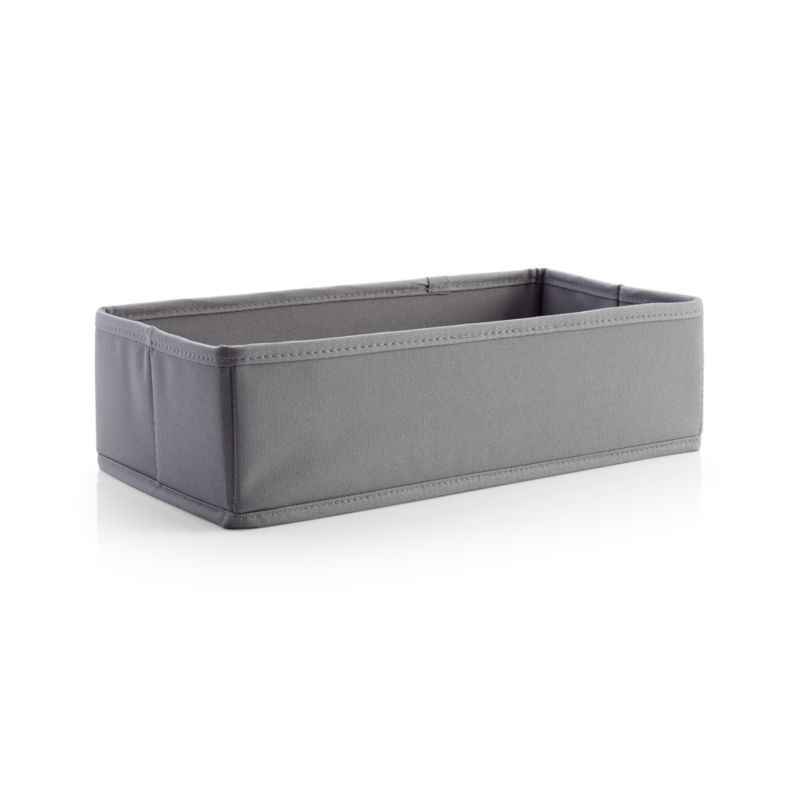 Canvas Grey Rectangle Baby Drawer Organizer + Reviews | Crate & Kids | Crate & Barrel