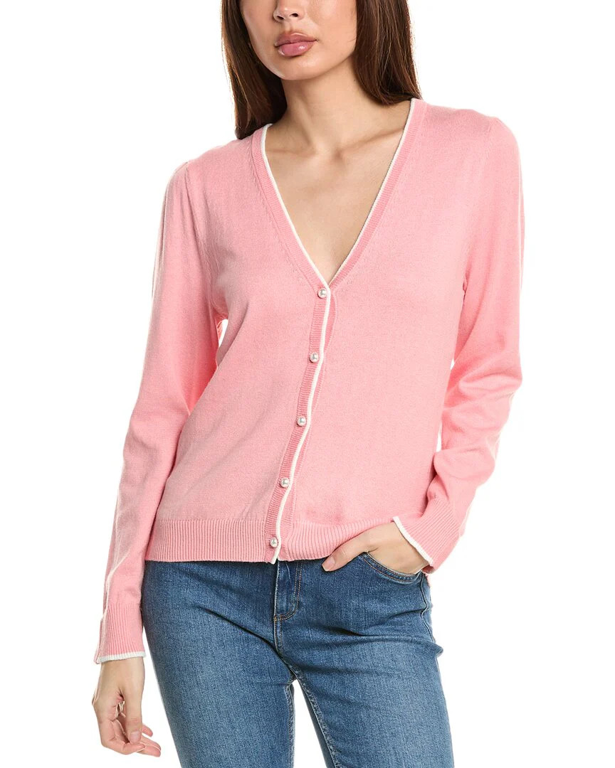 Hannah Rose Pearl Button Trimmed Cashmere-Blend Cardigan | Shop Simon