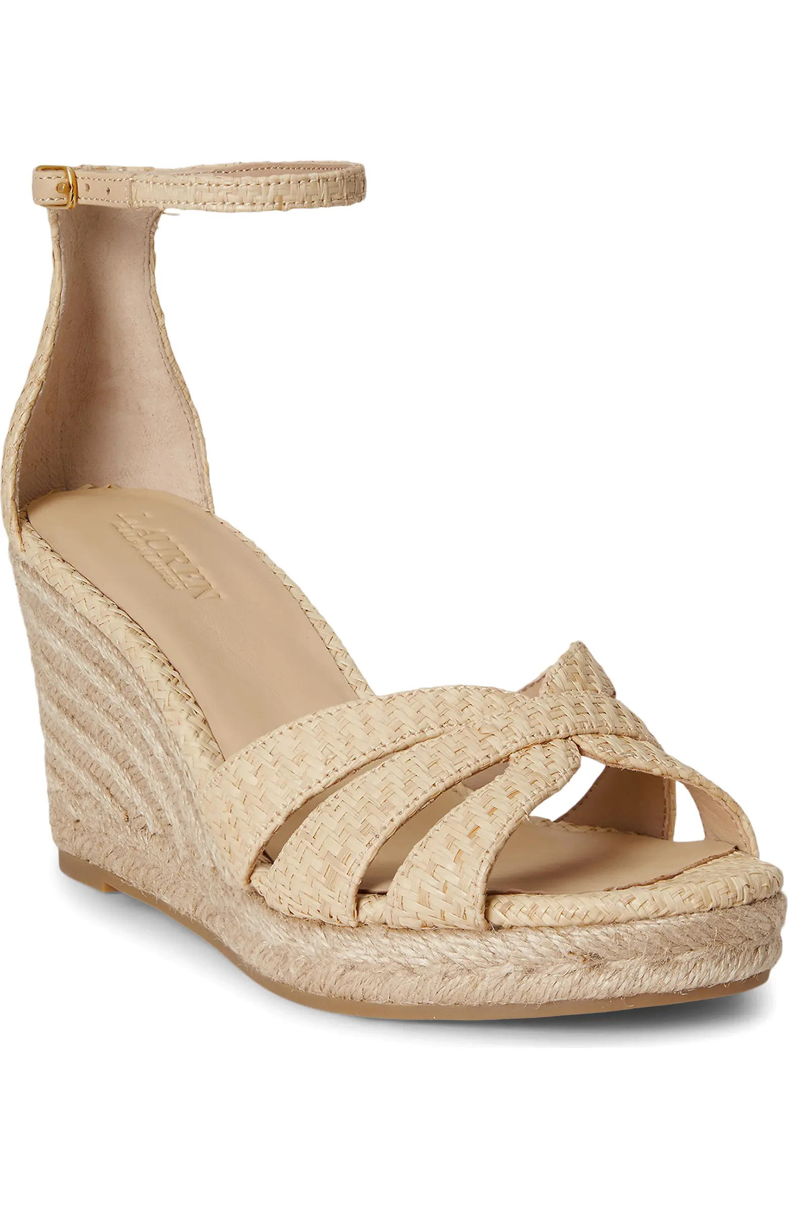 Lauren Ralph Lauren Nellie Ankle Strap Wedge Sandal (Women) | Nordstrom | Nordstrom