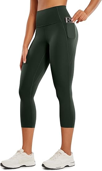 CRZ YOGA Butterluxe Workout Capri Leggings Pockets 21" - High Waisted Gym Athletic Womens Crop Yo... | Amazon (US)