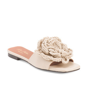 Made In Spain Leather Sandals With Big Crochet Flower | Women's Shoes | Marshalls | Marshalls