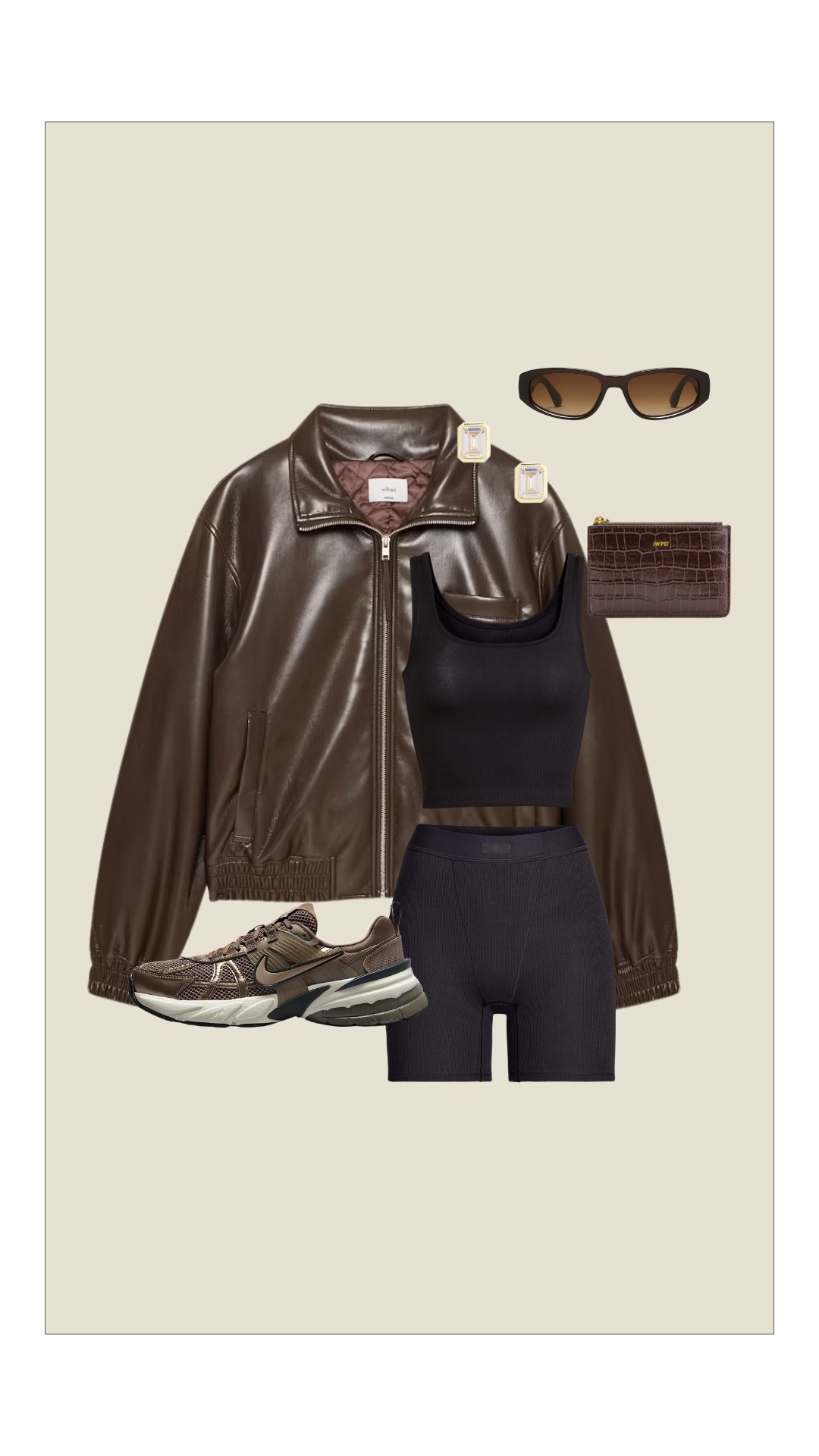 Easy spring outfit with a matching skims set 🤍 

skims l matching set l spring outfit l sneakers