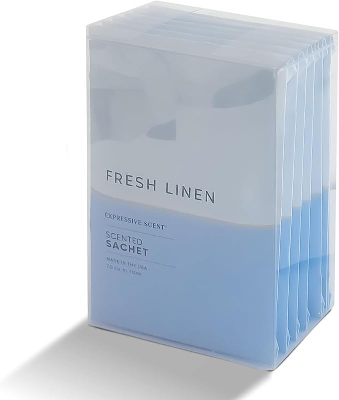6 Pack Fresh Linen Large Scented Sachet Envelope by Expressive Scent | Amazon (US)