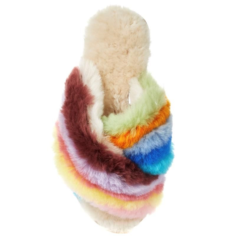 EMU Australia Mayberry Rainbow Sheepskin Fur Slipper - 9892688 | HSN | HSN