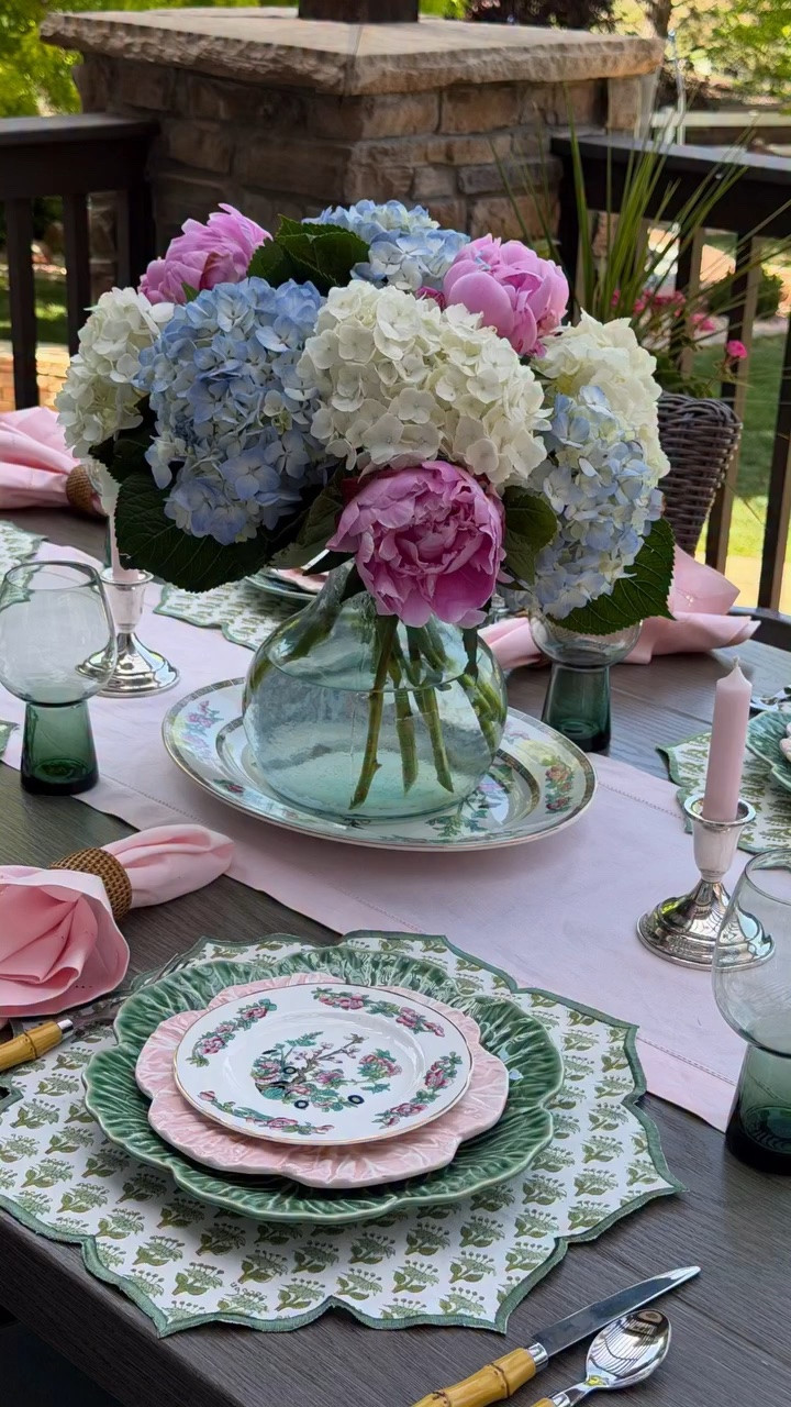 A simple summer table that feels special enough for date night on the porch, yet easy enough for a casual gathering with friends. 

I started with the cutest block print placemats (they’re included in the Amazon Prime Day Sale!) and layered them with a soft pink linen runner and matching napkins from @Solino Home I’ve had for years. They have washed beautifully and continue to be some of my favorite entertaining pieces.

Question for you: Do you prefer dining outdoors in the summer or gathering around the dining room table?🩷

#LTKdayinmylife #LTKHome #LTKSaleAlert