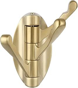 Folding Towel Hook 3 Arms Brushed Gold, Metal Triple Swivel Towel Holder, Flexible Coat Robe Hook... | Amazon (US)