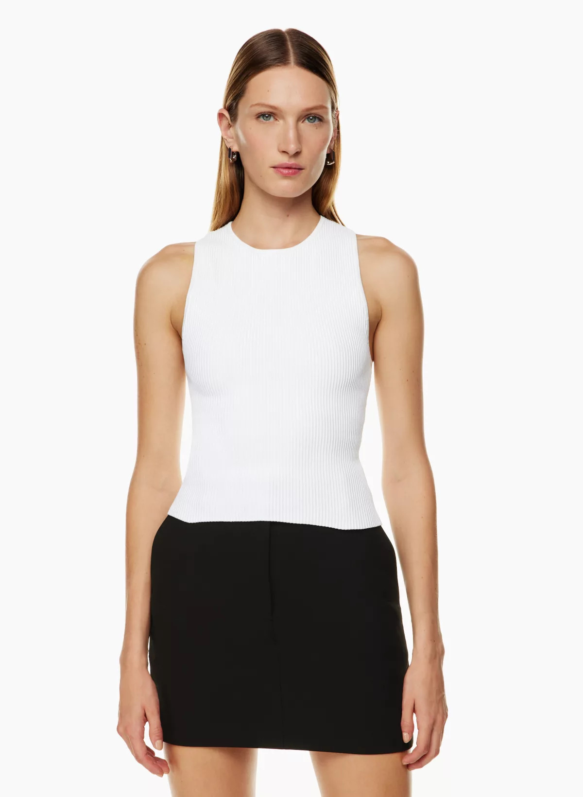 SCULPT KNIT RACER TANK | Aritzia