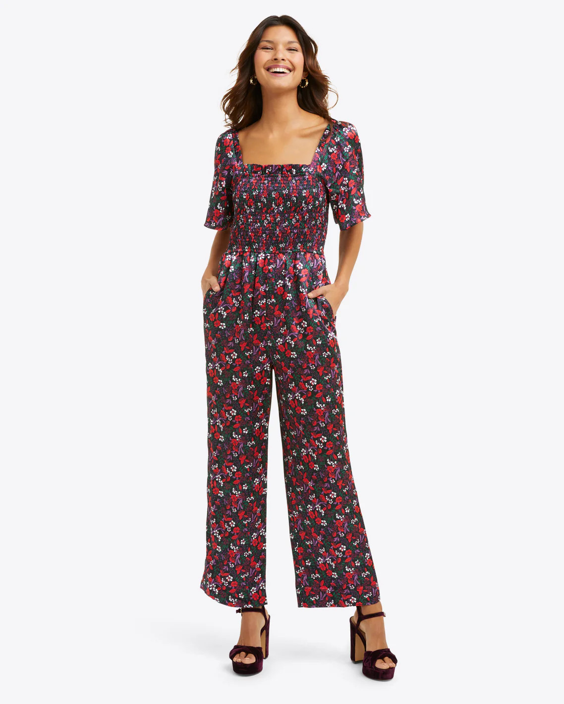 Maren Jumpsuit in Scarlet Floral | Draper James (US)
