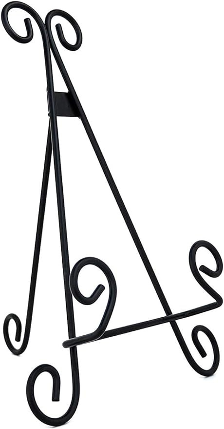 Maypes Heavy Duty Metal Artisan Curved Book Stand, Picture Frame Stand, Plaque Stand, Cook Book S... | Amazon (US)