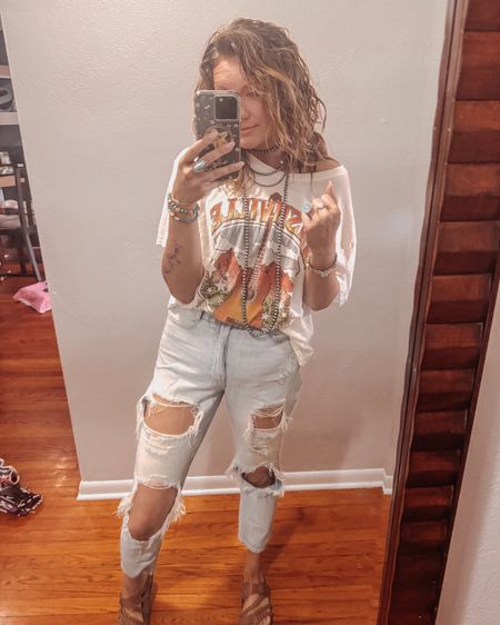 A little western boho vibe for todays rainy Saturday 🌼

This graphic tee from Walmart is literally my favorite summer find so far & under 10$ ?! Can we live in oversized graphic tees all summer? Asking for a friend 🤭

#LTKShoeCrush #LTKStyleTip #LTKFindsUnder50