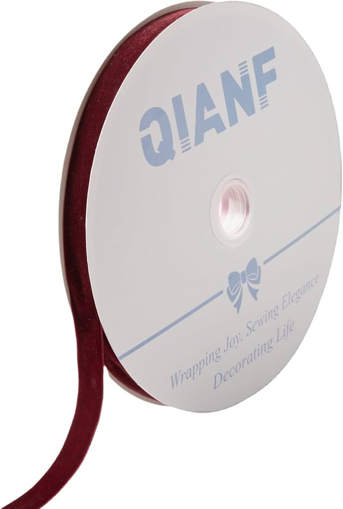 Vintage Burgundy Velvet Ribbon, 5/8 Inch X 25Yd | Amazon (US)