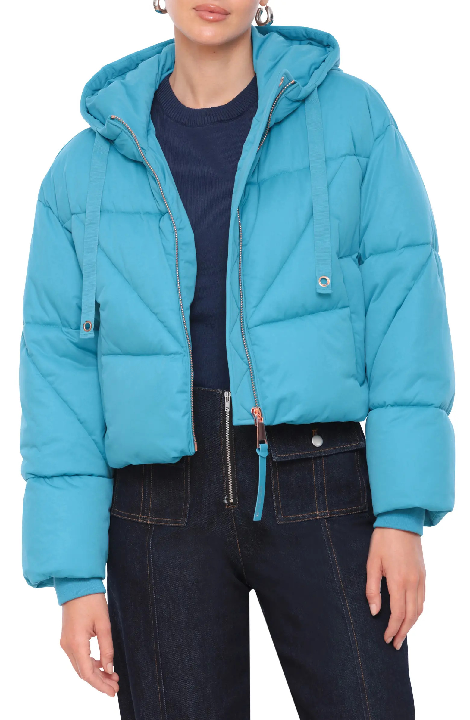 Cropped Hooded Puffer Coat | Nordstrom Rack