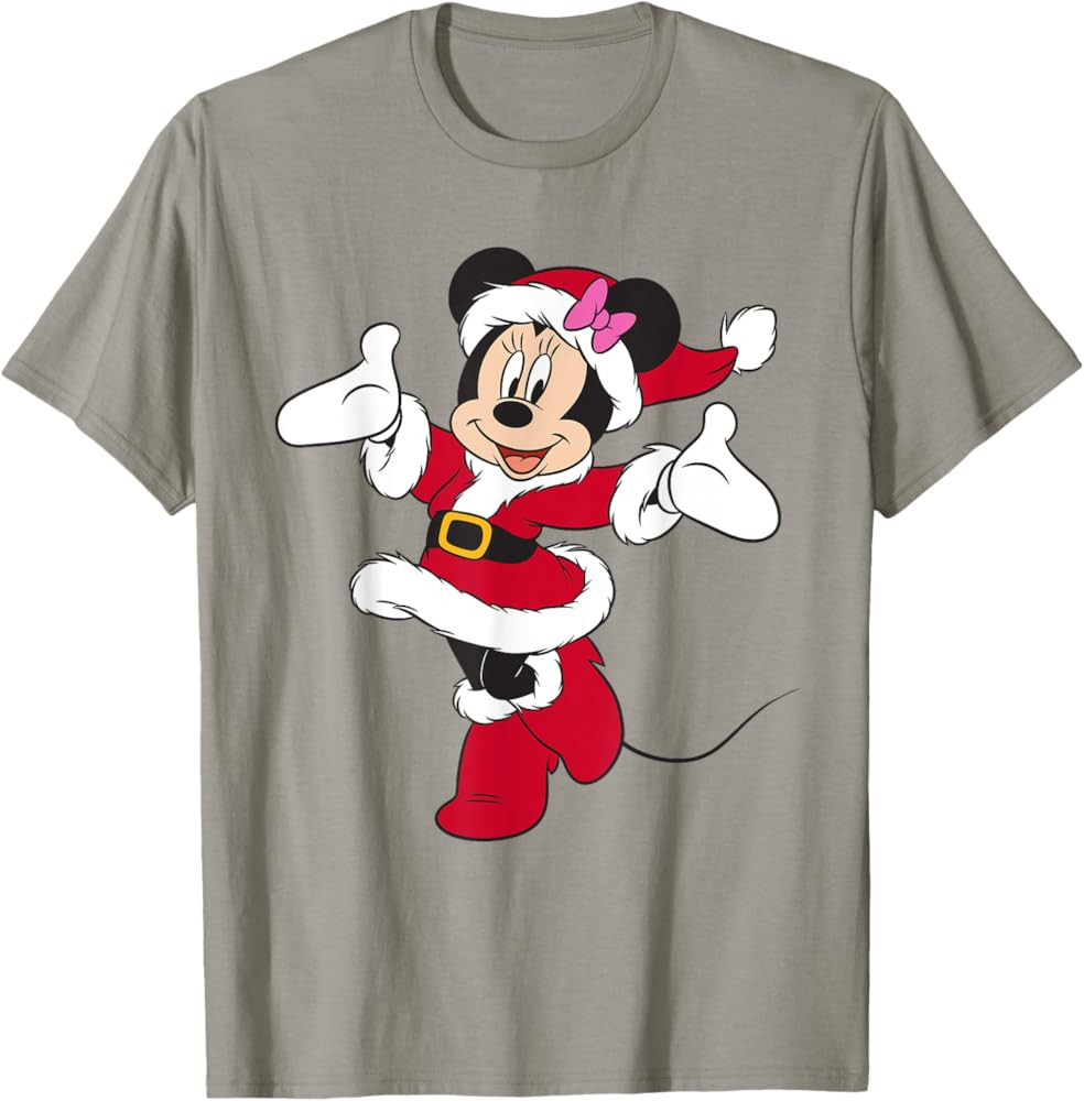 Disney Santa Minnie Mouse Holiday T-Shirt | Amazon (US)