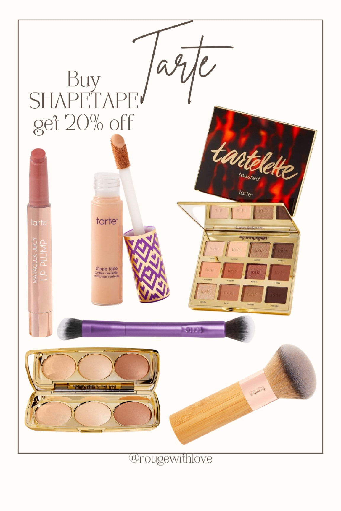 Shapetape sale, buy shapetape get 20% off, Tarte makeup sale, favorite makeup, makeup favorites, concealer, makeup brush, bronzer, highlighter, eyeshadow, lip gloss, lipstick 

#LTKsalealert #LTKbeauty #LTKSeasonal