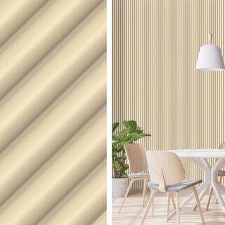 sunwings Beige 0.59 in. x 1/2 ft. x 8.53 ft. WPC Vinyl Fluted Tambour Wall Paneling for Interior ... | The Home Depot