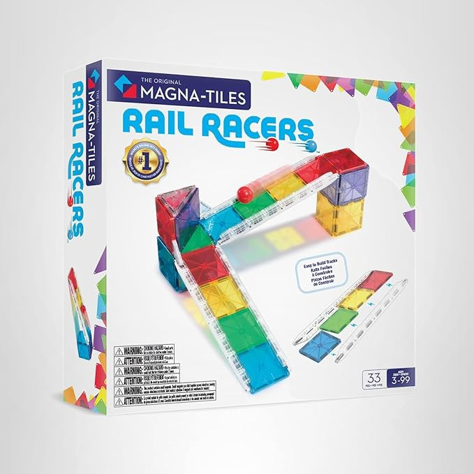 Magna-Tiles Rail Racers 33-Piece Magnetic Construction Set, The Original Magnetic Building Brand | Amazon (US)