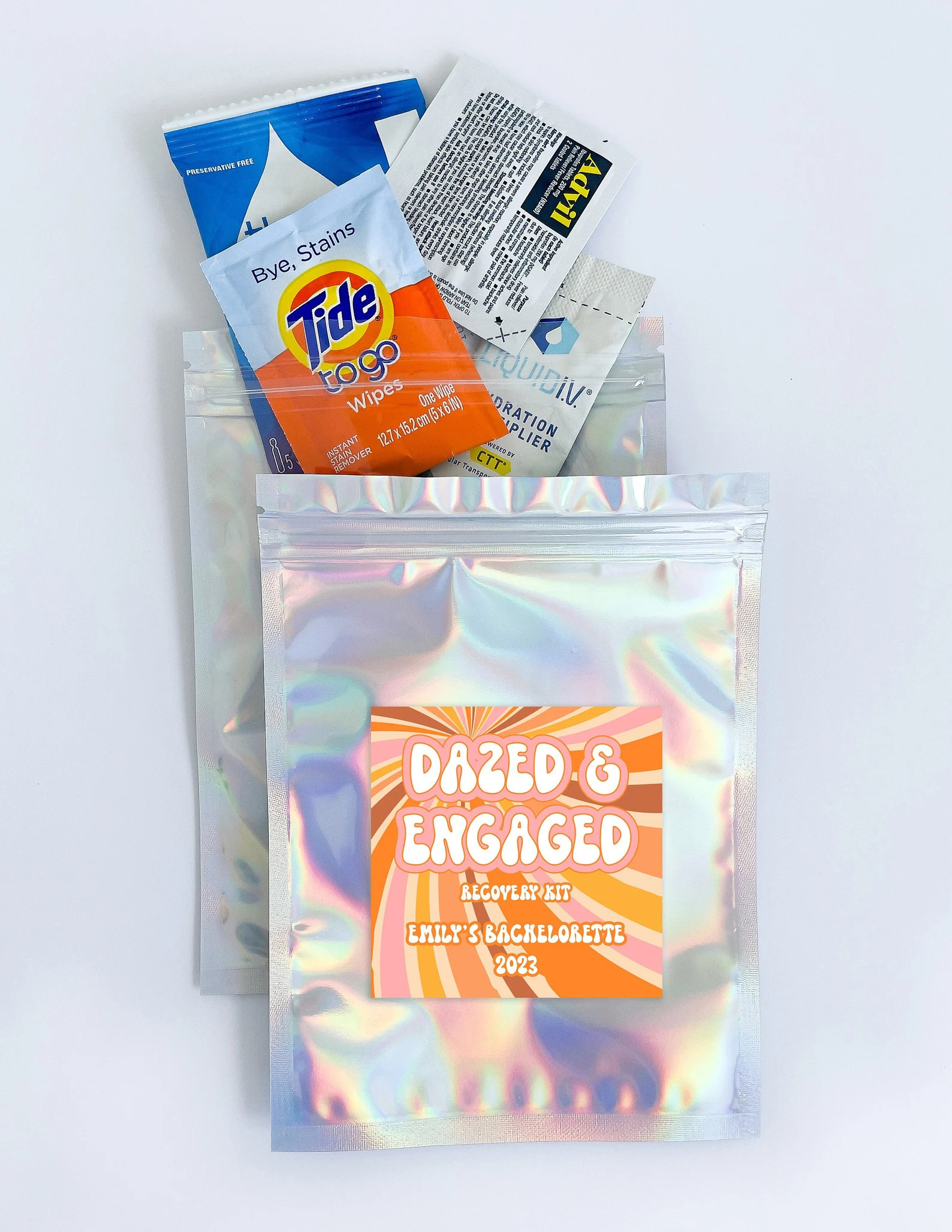 Dazed and Engaged Bachelorette Party Hangover Kit Stickers & Bags, Recovery Kit, Bachelorette Par... | Etsy (US)