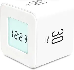 mooas Multi Clock Time Cube Timer (White), Alarm & Backlight Desk Productivity for ADHD Kids Clas... | Amazon (US)
