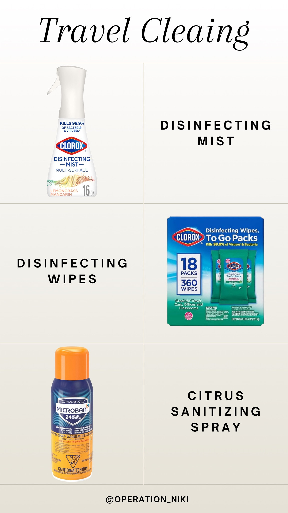 Take these cleaning products with you on your vacation to clean up your hotel room! You won’t regret it!

Follow for more @OPERATION_NIKI on IG, TikTok, & Facebook

sahm, mom essentials, packing, vacation must haves, packing tips, vacation inspo, travel outfit, traveling, carry on bags, perfume container, summer outfit, summer vacation, summer dress, wedding guest dress

#LTKTravel #LTKVideo #LTKFindsUnder50