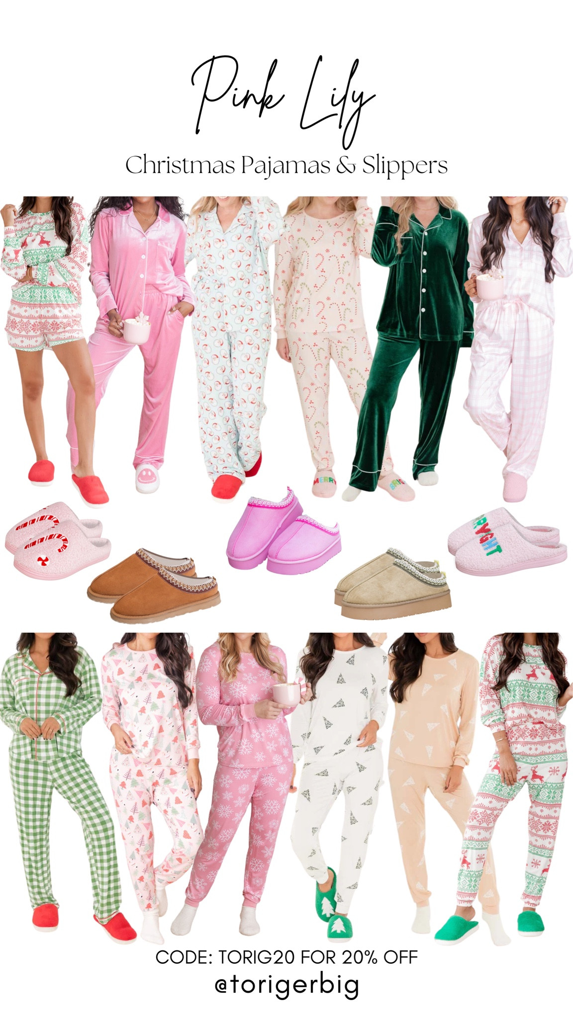 Pink Lily Christmas pajamas and slippers are on the site now. And they are so cute. Be sure to grab your matching sets. #PinkLily #Christmas #Pajama #Slippers #Holiday.

#LTKSeasonal #LTKstyletip #LTKfindsunder50