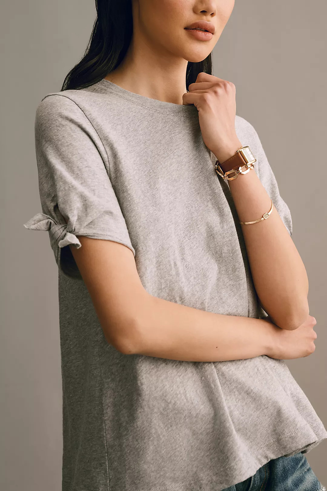 Wilt Tie-Sleeve Trapeze Tee | Anthropologie (US)