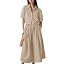 Wanzetaly Womens 2 Piece Outfits Summer Skirt Set Button Short Sleeve Tops and Maxi Skirt Dress S... | Amazon (US)