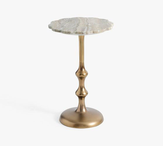 Flower Marble Accent Table (14.5") | Pottery Barn (US)