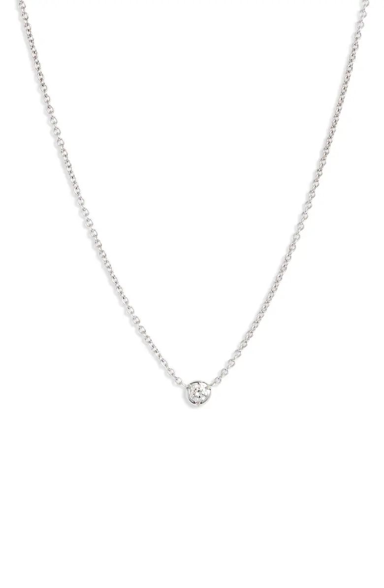 Bony Levy Petite Bezel Diamond Solitaire Necklace | Nordstrom | Nordstrom