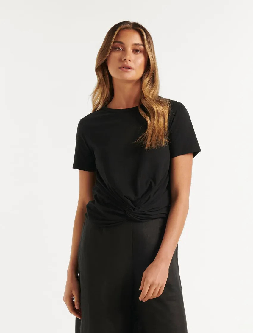 Tully Twist-Front Tee | Forever New (AU)