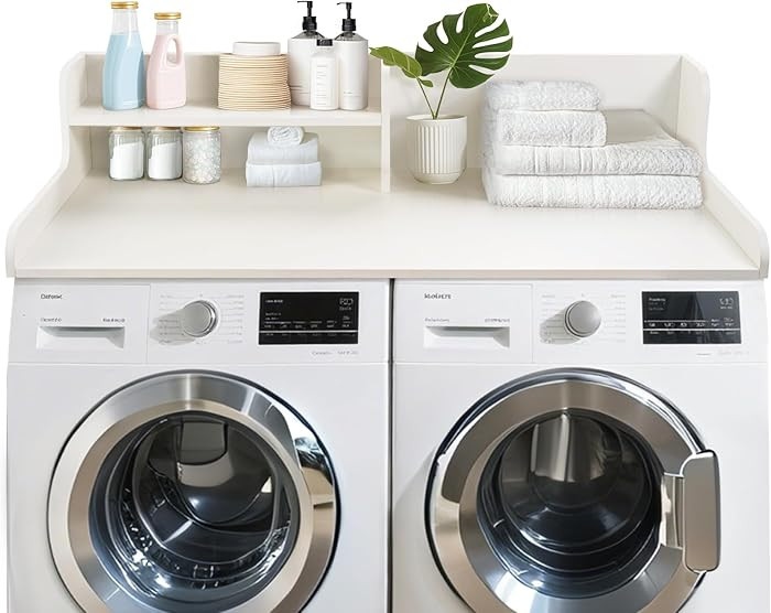 Kaboon Washer Dryer Countertop 2 Tier 58 inches Wide, Laundry Shelf Topper with Edge, 58" W x 28"... | Amazon (US)