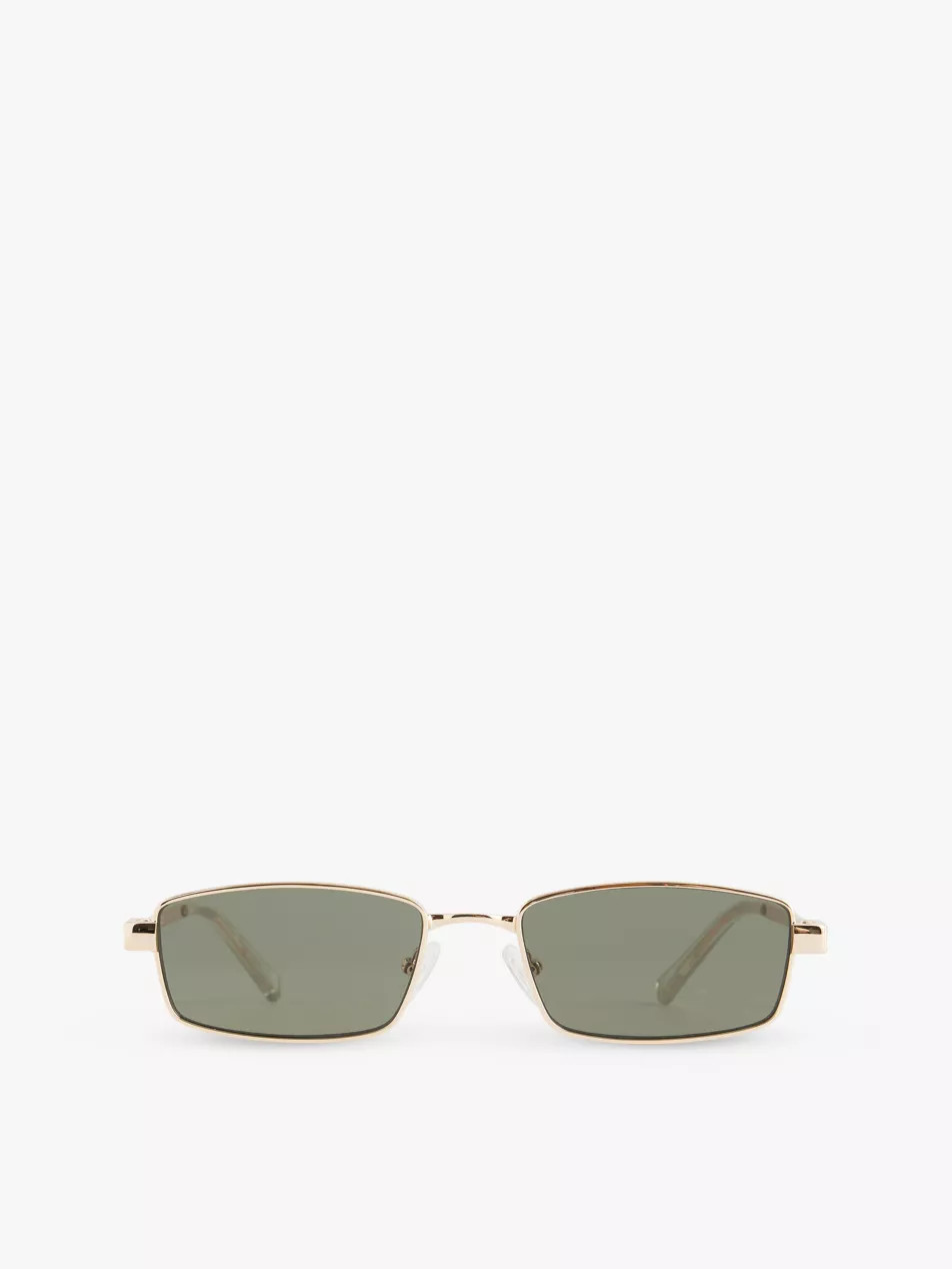 Bizarro rectangular-frame metal sunglasses | Selfridges