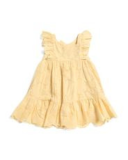 Infant Girls Flutter Sleeve Scalloped Hem Dress | TJ Maxx