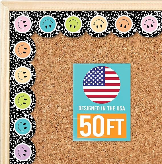 50ft Bulletin Board Borders Trim - Classroom Borders for Bulletin Board Decorations, Teacher Supp... | Amazon (US)