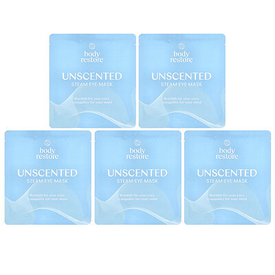 Body Restore, Steam Eye Mask, Fragrance Free, 5 Pack | iHerb