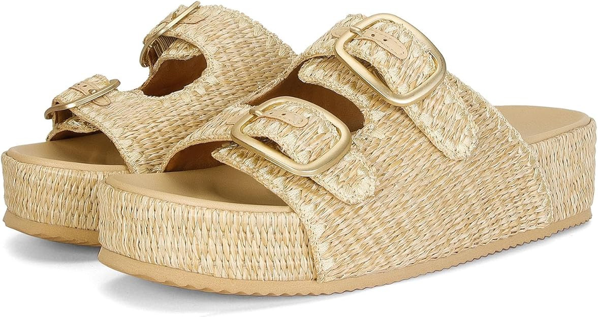 MICIFA Platform Sandals for Women Espadrille Wedges Summer Beach Sandals Comfortable Cute Woven S... | Amazon (US)